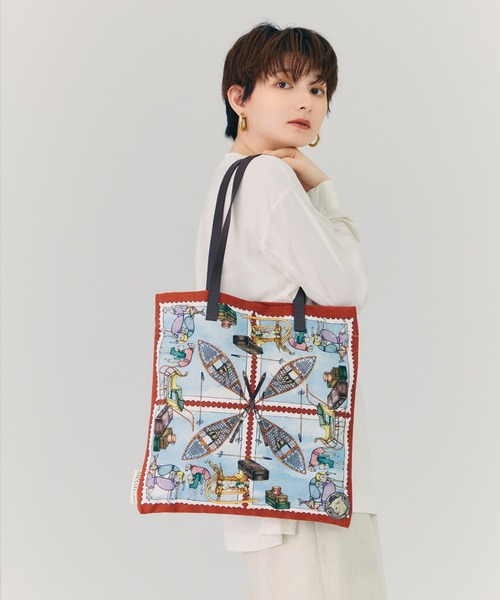 値下げ❗SWASH LONDON アニマル柄 キャンバス トートバッグ レア セール】SWASH LONDON｜スウォッシュロンドンのトートバッグ（レッド