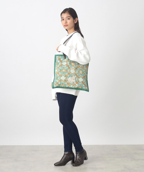 SWASH LONDON(スウォッシュロンドン)の「トートバッグ コットンプリント "ファンタジスタ"(トートバッグ・レディース・ワイン/ベビーピンク/ターコイズブルー/グリーン/レッド系その他/ネイビー・FREE)」の14枚目の写真