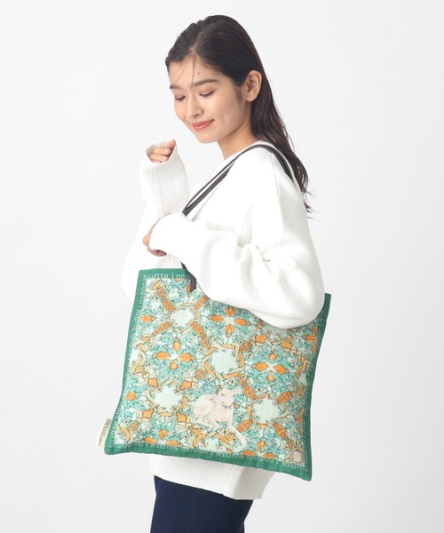 SWASH LONDON(スウォッシュロンドン)の「トートバッグ コットンプリント "ファンタジスタ"(トートバッグ・レディース・ワイン/ベビーピンク/ターコイズブルー/グリーン/レッド系その他/ネイビー・FREE)」の13枚目の写真