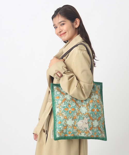 SWASH LONDON(スウォッシュロンドン)の「トートバッグ コットンプリント "ファンタジスタ"(トートバッグ・レディース・ワイン/ベビーピンク/ターコイズブルー/グリーン/レッド系その他/ネイビー・FREE)」の11枚目の写真