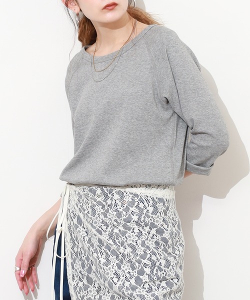 OMNES(オムネス)の「ストレッチジャガード クルーネック六分袖Tシャツ(Tシャツ/カットソー・レディース・スモークグレー/ホワイト/ベージュ系その他/ブルーグレー/グレー系その他・WOMENS M/WOMENS L/M)」の19枚目の写真