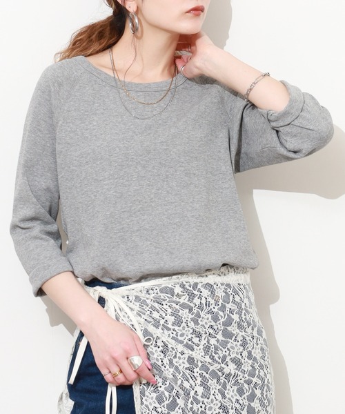 OMNES(オムネス)の「ストレッチジャガード クルーネック六分袖Tシャツ(Tシャツ/カットソー・レディース・スモークグレー/ホワイト/ベージュ系その他/ブルーグレー/グレー系その他・WOMENS M/WOMENS L/M)」の21枚目の写真