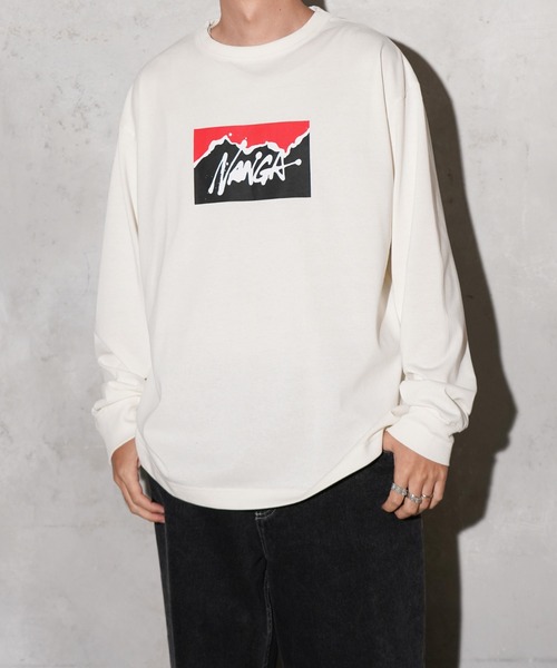 NANGA(ナンガ)の「NANGA / ナンガ NANGA×RYUJI KAMIYAMA L/S TEE 神山隆二 ロングスリーブTシャツ(Tシャツ/カットソー・メンズ・ホワイト/グリーン/ブラック・MEDIUM/LARGE/X-LARGE)」の4枚目の写真