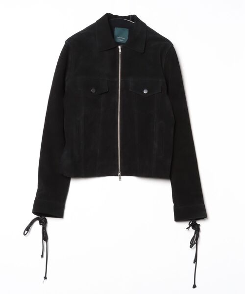 ROYAL FLASH（ロイヤルフラッシュ）の「Undermycar/アンダーマイカー/CATHEDRAL EMBROIDERED SUEDE TRUCKER JACKET（ブルゾン・メンズ・ブラック・1）」の3枚目の写真