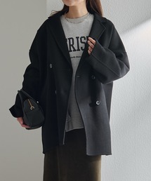 PUAL CE CIN | ハンドメイド風ウール混テーラーコート(その他アウター)