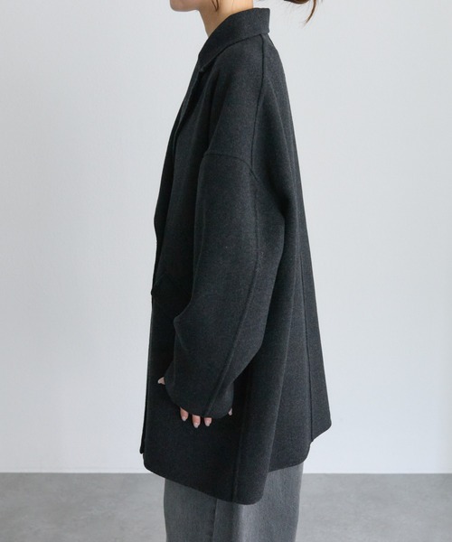 ハンドメイド風ウール混テーラーコート（その他アウター）｜PUAL CE