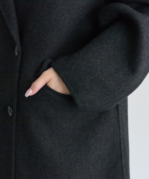 ハンドメイド風ウール混テーラーコート（その他アウター）｜PUAL CE