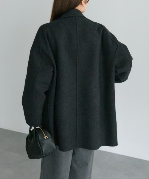 ハンドメイド風ウール混テーラーコート（その他アウター）｜PUAL CE