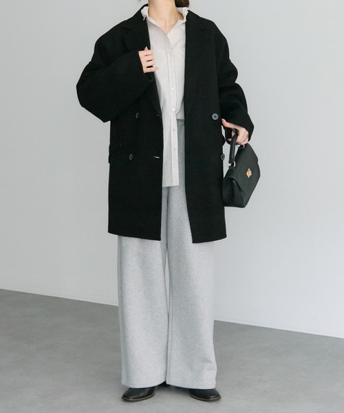 ハンドメイド風ウール混テーラーコート（その他アウター）｜PUAL CE