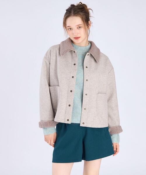 セール】ボアカラー ジャケット（その他アウター）｜To b. by agnes b