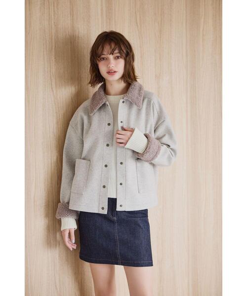 セール】ボアカラー ジャケット（その他アウター）｜To b. by agnes b