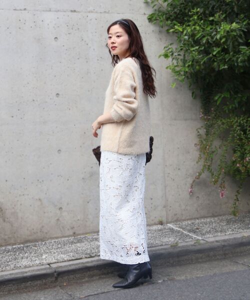 le.coeur blanc（ルクールブラン）の「《手洗い可能》ソフトシャギーニットプルオーバー（ニット/セーター・レディース・ピンク/アイボリー/グレー/キャメル・38）」の9枚目の写真