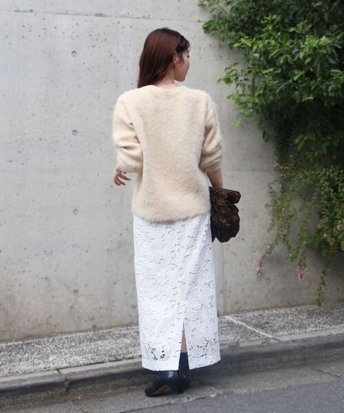 le.coeur blanc（ルクールブラン）の「《手洗い可能》ソフトシャギーニットプルオーバー（ニット/セーター・レディース・ピンク/アイボリー/グレー/キャメル・38）」の10枚目の写真