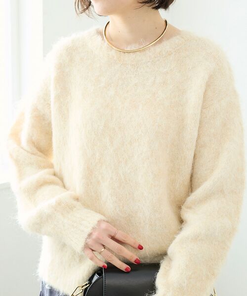 le.coeur blanc（ルクールブラン）の「《手洗い可能》ソフトシャギーニットプルオーバー（ニット/セーター・レディース・ピンク/アイボリー/グレー/キャメル・38）」の12枚目の写真