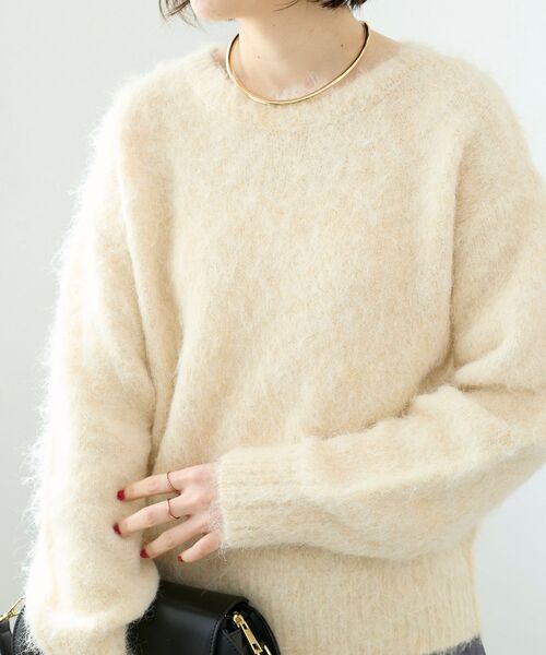 le.coeur blanc（ルクールブラン）の「《手洗い可能》ソフトシャギーニットプルオーバー（ニット/セーター・レディース・ピンク/アイボリー/グレー/キャメル・38）」の13枚目の写真