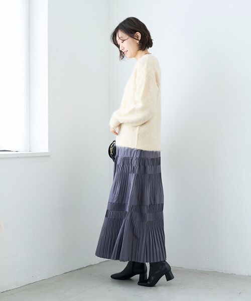 le.coeur blanc（ルクールブラン）の「《手洗い可能》ソフトシャギーニットプルオーバー（ニット/セーター・レディース・ピンク/アイボリー/グレー/キャメル・38）」の16枚目の写真