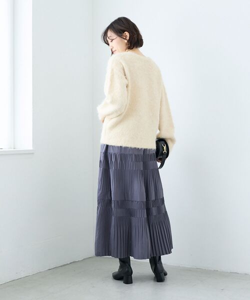 le.coeur blanc（ルクールブラン）の「《手洗い可能》ソフトシャギーニットプルオーバー（ニット/セーター・レディース・ピンク/アイボリー/グレー/キャメル・38）」の17枚目の写真