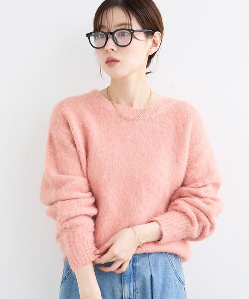 le.coeur blanc（ルクールブラン）の「《手洗い可能》ソフトシャギーニットプルオーバー（ニット/セーター・レディース・ピンク/アイボリー/グレー/キャメル・38）」の20枚目の写真