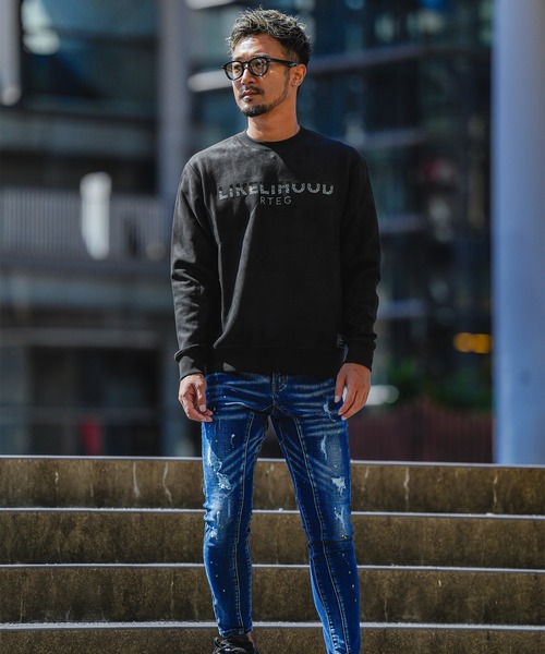 adamsJUGGLER(アダムスジャグラー)の「RTEGライクリフッドスウェットプル(スウェット・メンズ・ブラック/ホワイト・M/L/XL/S)」の6枚目の写真