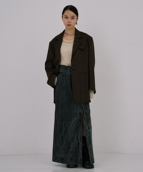 UNITED TOKYO(ユナイテッドトウキョウ)の「【残りわずか!】Lame Mesh & Tule Top|ウォッシャブル/オケージョン/レイヤード/シアートップス/ロンT/春服(Tシャツ/カットソー・レディース・アイボリー/ブラック・FREE)」の12枚目の写真