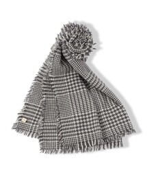 ASAUCE MELER　アソース メレ　レザートリミング カシミヤ ストール ASAUCE MELER】アソースメレ レザートリミング カシミヤストール