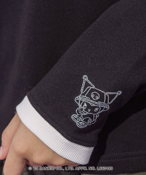 ZIDDY(ジディ)の「【クロミ】刺しゅう配色リンガースウェット(130~160cm)(スウェット・キッズ・ブラック/パープル・130cm/FREE/150cm/140cm)」の22枚目の写真