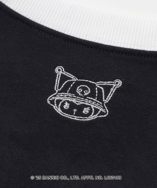 ZIDDY(ジディ)の「【クロミ】刺しゅう配色リンガースウェット(130~160cm)(スウェット・キッズ・ブラック/パープル・130cm/FREE/150cm/140cm)」の6枚目の写真