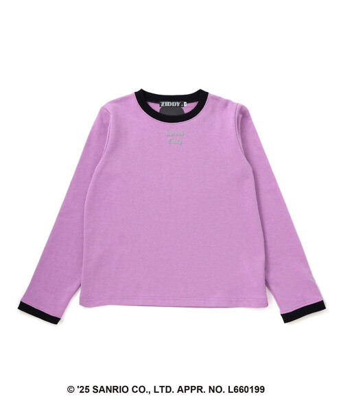 ZIDDY(ジディ)の「【クロミ】刺しゅう配色リンガースウェット(130~160cm)(スウェット・キッズ・ブラック/パープル・130cm/FREE/150cm/140cm)」の7枚目の写真
