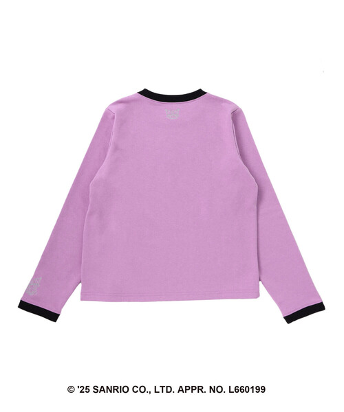 ZIDDY(ジディ)の「【クロミ】刺しゅう配色リンガースウェット(130~160cm)(スウェット・キッズ・ブラック/パープル・130cm/FREE/150cm/140cm)」の8枚目の写真