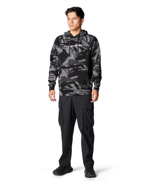 UNDER ARMOUR(アンダーアーマー)の「UAライバルフリース オールオーバー プリント フーディー(トレーニング/メンズ)(スウェット・メンズ・ブラック・XL/M/L/2XL/S/3XL)」の3枚目の写真
