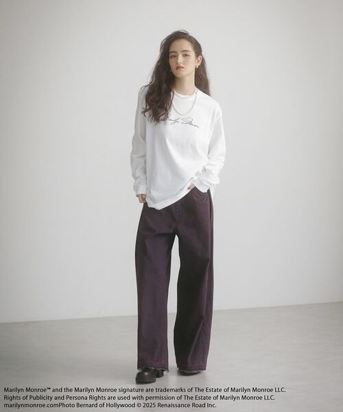 Green　Parks（グリーンパークス）の「■Marilyn Monroe 3ポーズptロンTEE（Tシャツ/カットソー・レディース・ホワイト・FREE）」の5枚目の写真