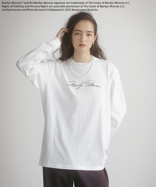 Green　Parks（グリーンパークス）の「■Marilyn Monroe 3ポーズptロンTEE（Tシャツ/カットソー・レディース・ホワイト・FREE）」の7枚目の写真