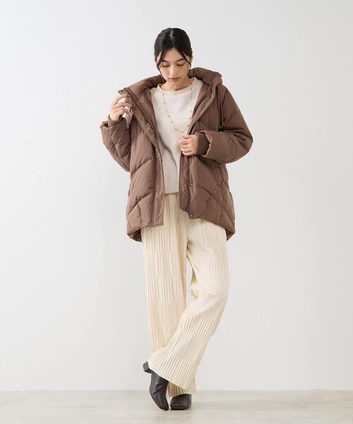 maruSOLAMONATダウンジャケット セール】【フードスタンドミドルピュアダウン】（ダウンジャケット