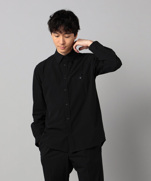 COMME CA MEN(コムサメン)の「【撥水】【COMME CA MEN BLACK】4WAYテック シャツ(シャツ/ブラウス・メンズ・ホワイト/ブラック・L/M)」の2枚目の写真