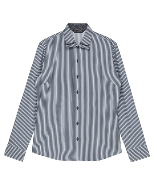 TOKYO SHIRTS(トウキョウシャツ)の「【透け防止】 形態安定ノンアイロン ワイド 長袖ビジネスワイシャツ(ビジネスシャツ・レディース・ネイビー・L/S/M/LL/XL)」の1枚目の写真