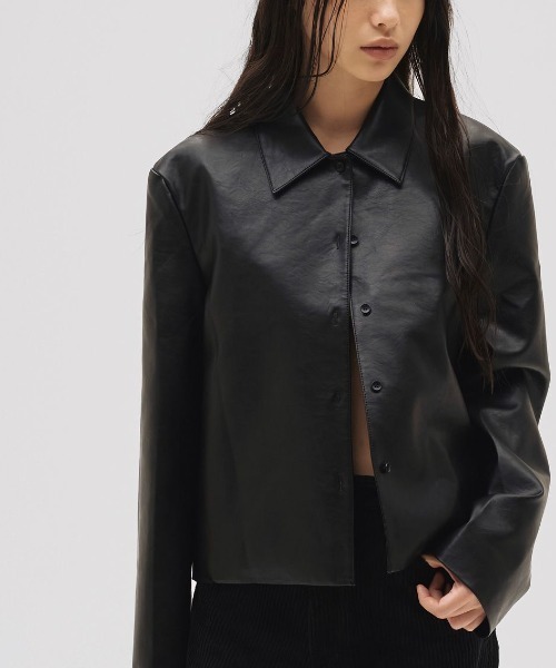 TODAYFUL（トゥデイフル）の「TODAYFUL　Leather Shirts Jacket レザーシャツジャケット/12610101（その他アウター・レディース・ブラック/ダークブラウン・38）」の2枚目の写真