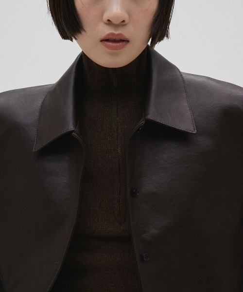 TODAYFUL（トゥデイフル）の「TODAYFUL　Leather Shirts Jacket レザーシャツジャケット/12610101（その他アウター・レディース・ブラック/ダークブラウン・38）」の4枚目の写真