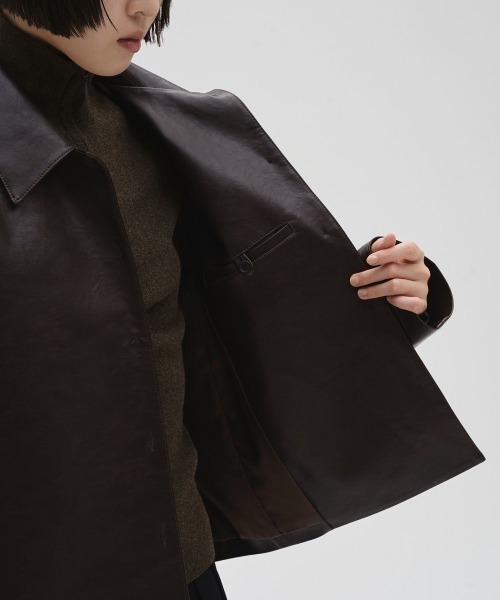 TODAYFUL（トゥデイフル）の「TODAYFUL　Leather Shirts Jacket レザーシャツジャケット/12610101（その他アウター・レディース・ブラック/ダークブラウン・38）」の5枚目の写真