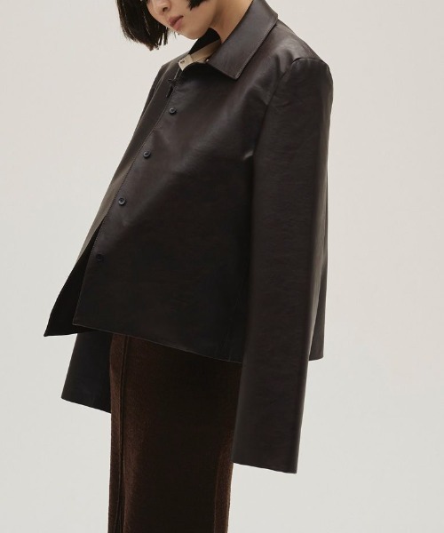 TODAYFUL（トゥデイフル）の「TODAYFUL　Leather Shirts Jacket レザーシャツジャケット/12610101（その他アウター・レディース・ブラック/ダークブラウン・38）」の8枚目の写真