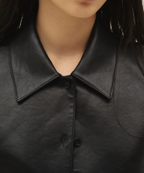 TODAYFUL（トゥデイフル）の「TODAYFUL　Leather Shirts Jacket レザーシャツジャケット/12610101（その他アウター・レディース・ブラック/ダークブラウン・38）」の12枚目の写真