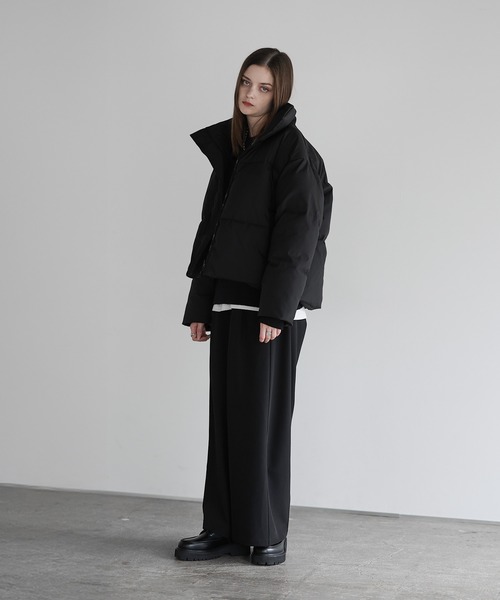 フィルパワー600ルーズシルエットスタンドネック中綿ジャケット