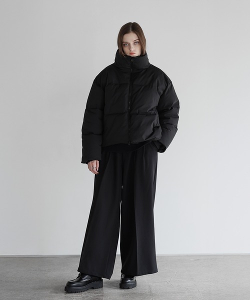 フィルパワー600ルーズシルエットスタンドネック中綿ジャケット