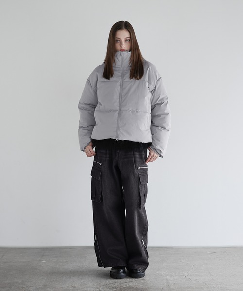 フィルパワー600ルーズシルエットスタンドネック中綿ジャケット