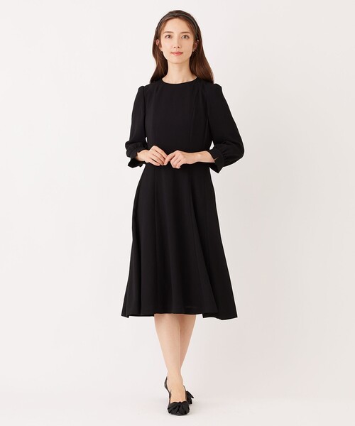 TO BE CHIC(トゥー ビー シック)の「【BLACK OF BLACKS】 ジョーゼットドレス(ワンピース・レディース・ブラック・40/42)」の2枚目の写真