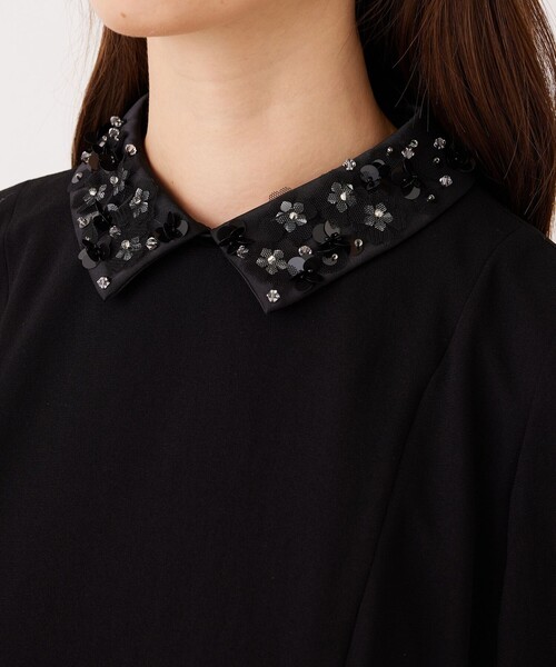 TO BE CHIC(トゥー ビー シック)の「【BLACK OF BLACKS】 ジョーゼットドレス(ワンピース・レディース・ブラック・40/42)」の6枚目の写真