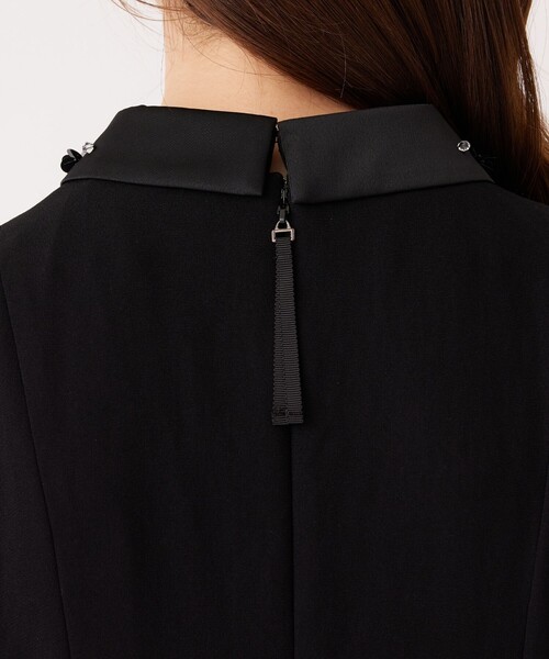 TO BE CHIC(トゥー ビー シック)の「【BLACK OF BLACKS】 ジョーゼットドレス(ワンピース・レディース・ブラック・40/42)」の8枚目の写真