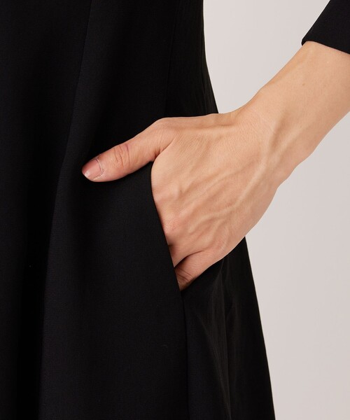TO BE CHIC(トゥー ビー シック)の「【BLACK OF BLACKS】 ジョーゼットドレス(ワンピース・レディース・ブラック・40/42)」の9枚目の写真