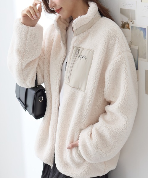 ReDial(リダイアル)の「リバーシブルフリース切替ブルゾン(ブルゾン・レディース・アイボリー/ブラック・M/L/LL/3L)」の19枚目の写真