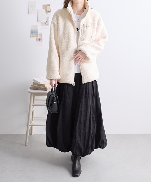 ReDial(リダイアル)の「リバーシブルフリース切替ブルゾン(ブルゾン・レディース・アイボリー/ブラック・M/L/LL/3L)」の20枚目の写真