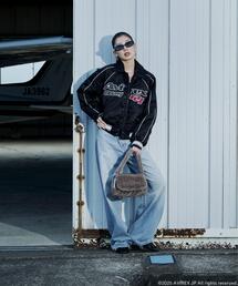 《AVIREX×MOUSSY》NYLON VARSITY JACKET
